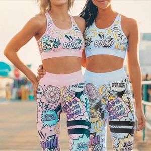 Cute Comic Work Out Set -Pink